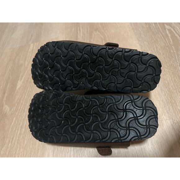 Papillo Birkenstock Fussbet Textured Brown Leather Slip On Clog Sandal Size EU36 - Picture 5 of 5